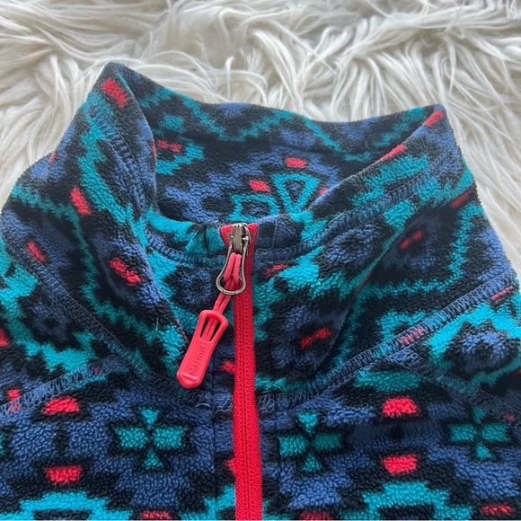 Marmot Fleece Jacket Rocklin Half Zip Blue Geometric Hiking Gorp Women’s M - Picture 4 of 9